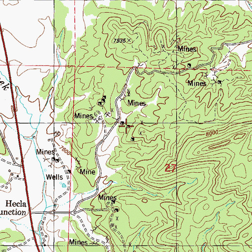 Topographic Map of Lionelle Mine, CO