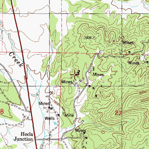 Topographic Map of White King Group Mine, CO