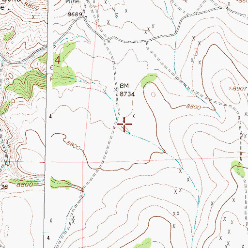 Topographic Map of Kathy Jo Mine, CO