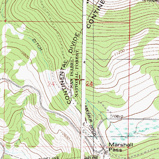 Topographic Map of D and J Mine, CO
