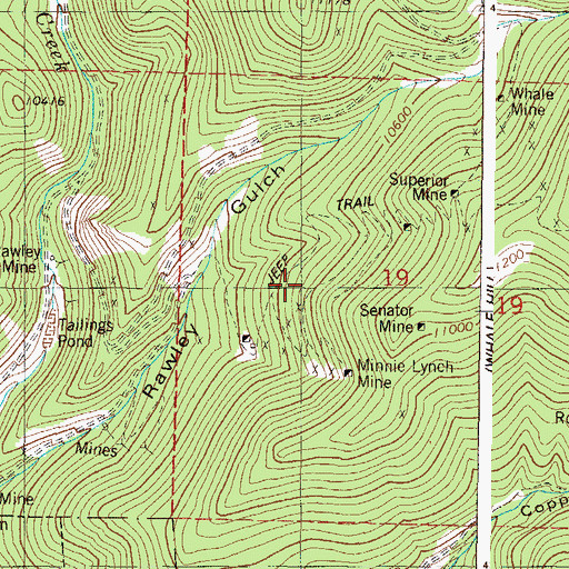 Topographic Map of Atlantic Mine, CO
