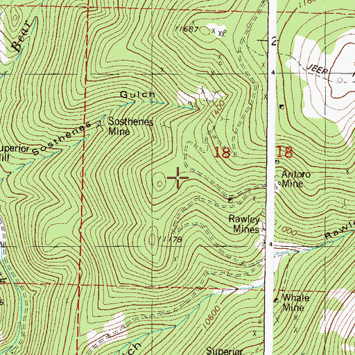 Topographic Map of Ignacio Mine, CO