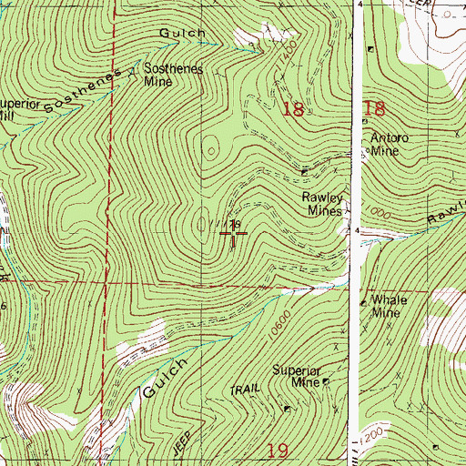 Topographic Map of Jupiter Mine, CO