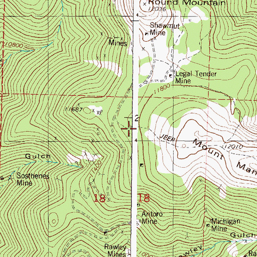 Topographic Map of Payson Mine, CO