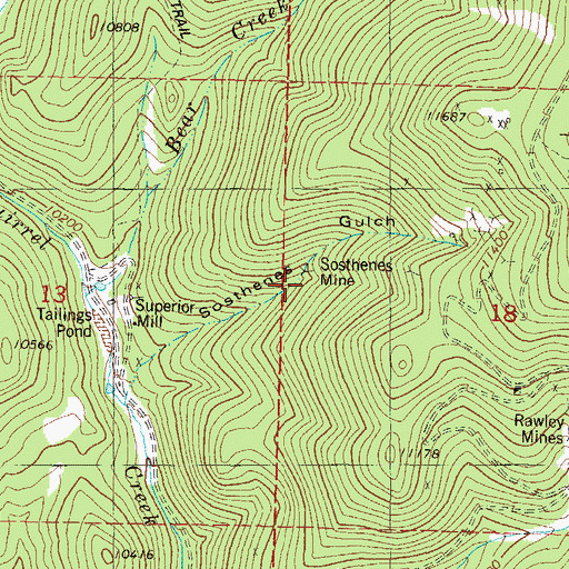 Topographic Map of Vallejo Mine, CO