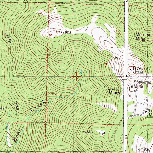 Topographic Map of Yellow Type Mine, CO