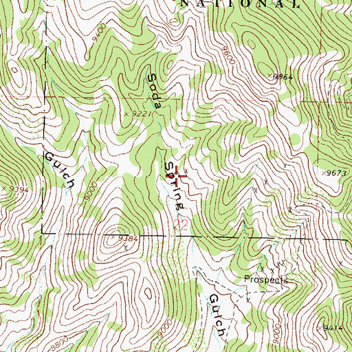 Topographic Map of Kerber Creek Bog Iron Deposit Mine, CO