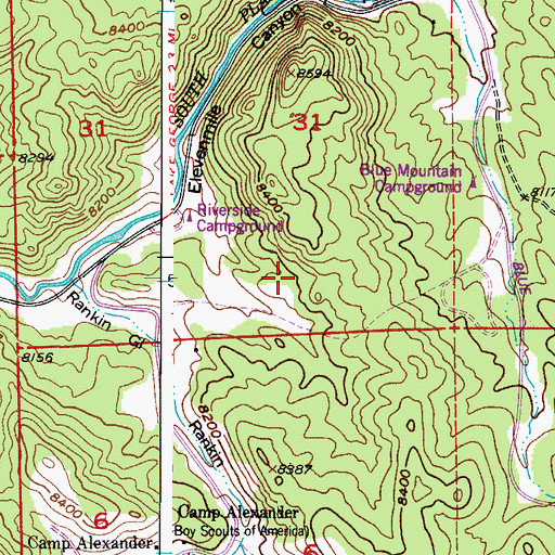 Topographic Map of Teller Pegmatite Mine, CO