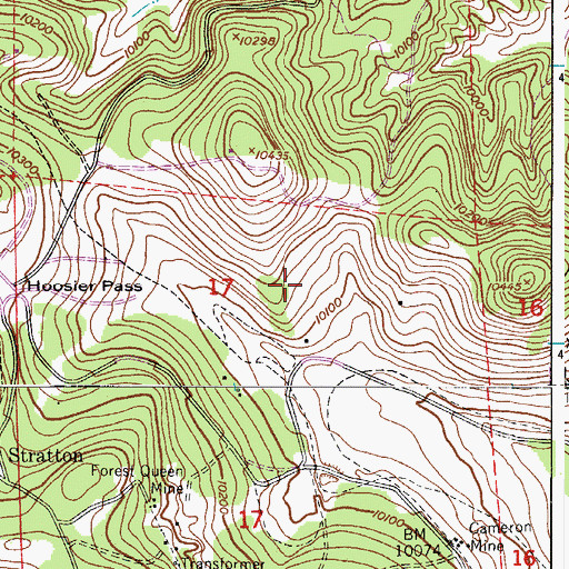 Topographic Map of Sedan Mine, CO