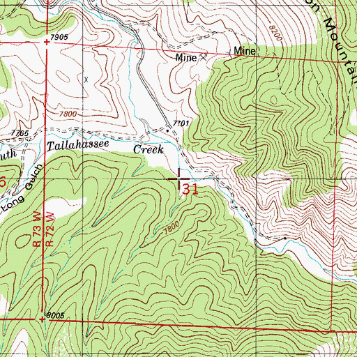 Topographic Map of First Chance Mine, CO