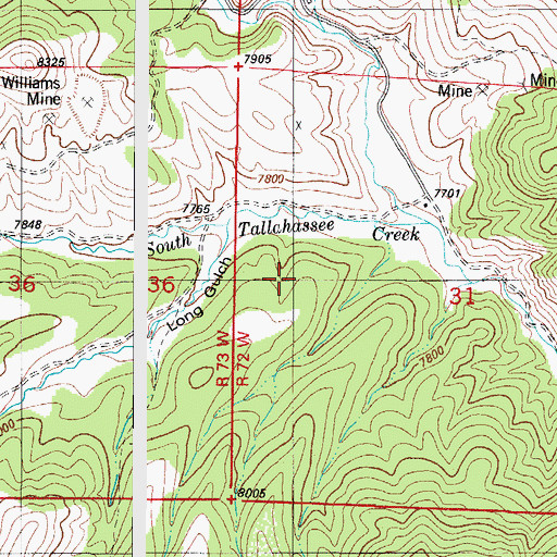 Topographic Map of Last Chance Mine, CO