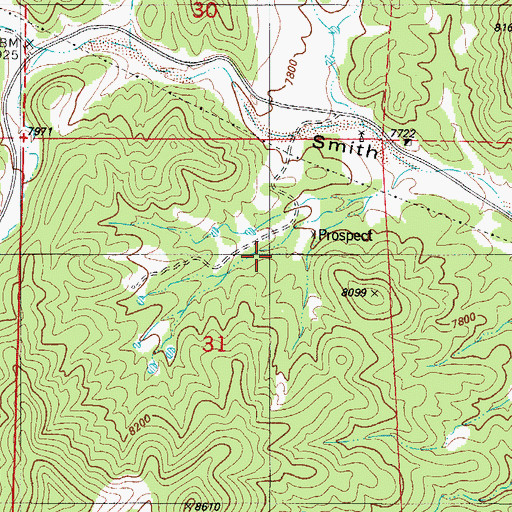Topographic Map of Isabel Mine, CO