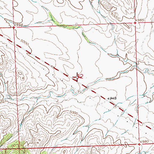 Topographic Map of M and M Mine, WY