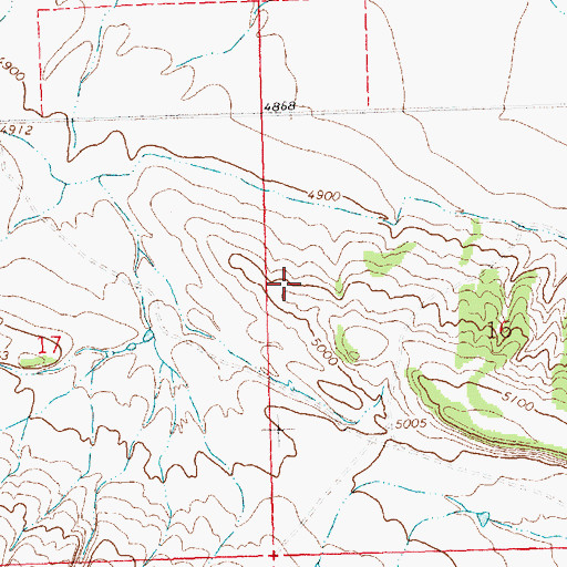 Topographic Map of Owl Creek Pit, WY