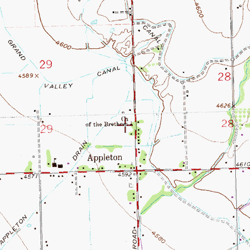 Topographic Map of Church of the Brethren, CO