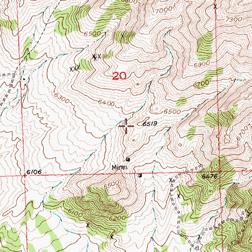 Topographic Map of Victory Claim, WY