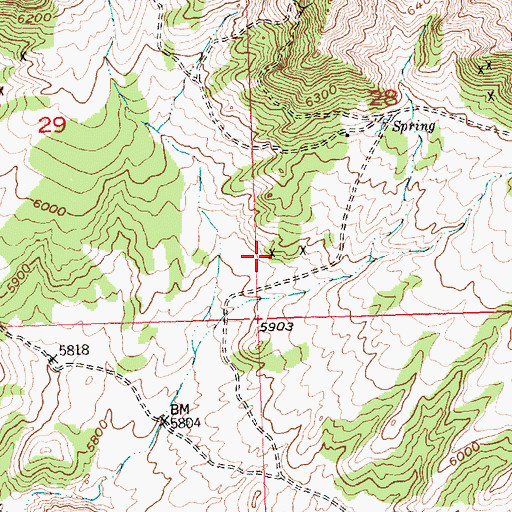 Topographic Map of Whippet Number One Prospect Mine, WY