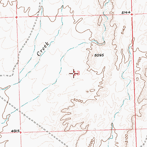 Topographic Map of Rough Number Seventeen Mine, WY