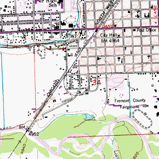 Topographic Map of Fremont Jade Quarry, WY