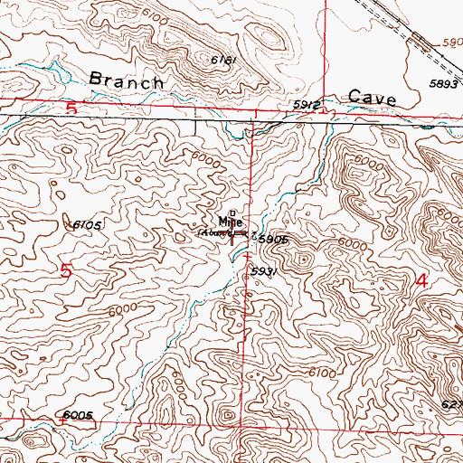 Topographic Map of Armenta Mine, WY