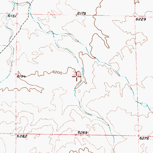 Topographic Map of Gay Claim, WY