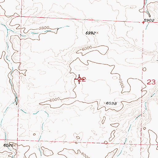 Topographic Map of Hope Number One Mine, WY