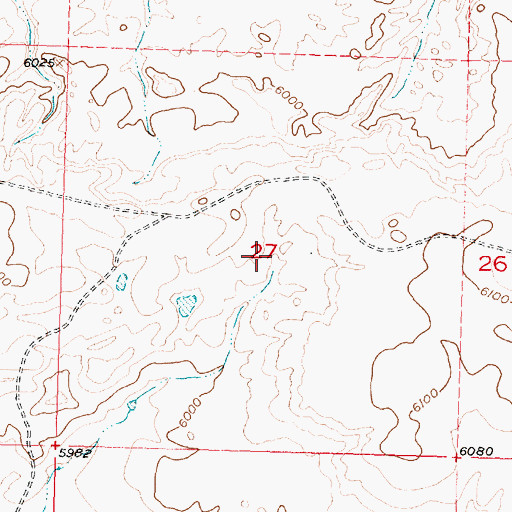 Topographic Map of Hope Number Two Mine, WY