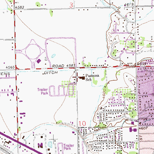 Topographic Map of Pomona Elementary School, CO