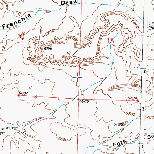 Topographic Map of Lucky McNoble Mine, WY
