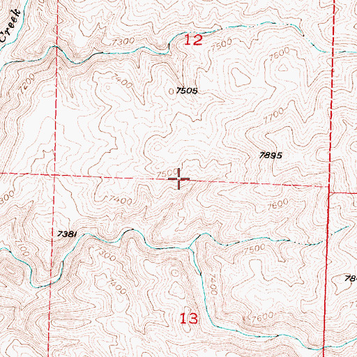 Topographic Map of Allie Claims, WY