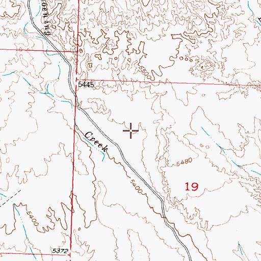 Topographic Map of Baby Number One Mine, WY