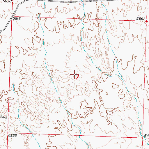 Topographic Map of Lucky Penny Number One Mine, WY