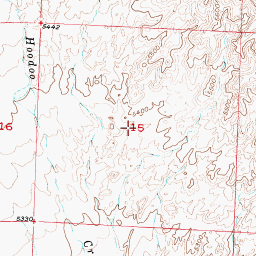 Topographic Map of Gem Number One Mine, WY
