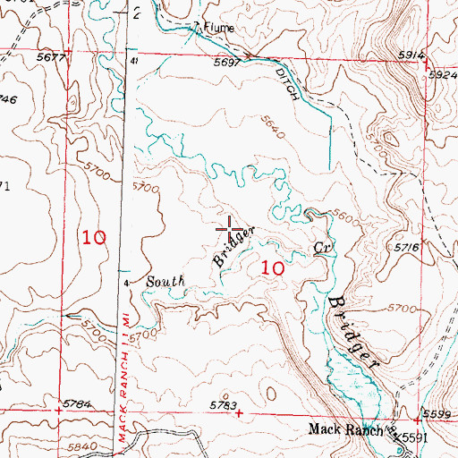 Topographic Map of Mag Number One Mine, WY