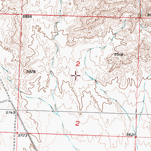 Topographic Map of Fannie Number Four Mine, WY