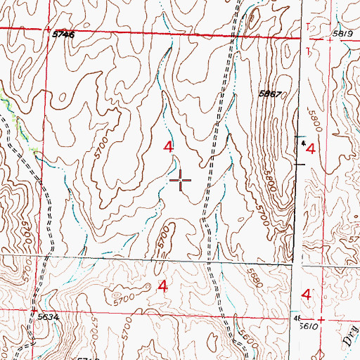 Topographic Map of Airline Number Two Mine, WY