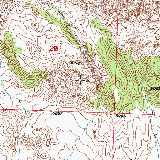 Topographic Map of Discovery Number One Mine, WY