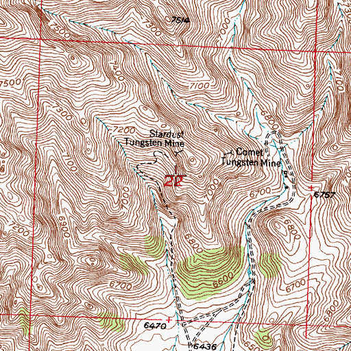Topographic Map of Dawn Claim, WY