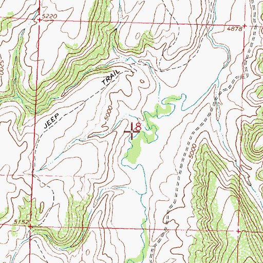 Topographic Map of Nowood River Number Two Mine, WY