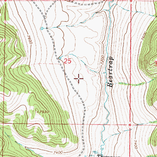 Topographic Map of Durand Number One Mine, WY