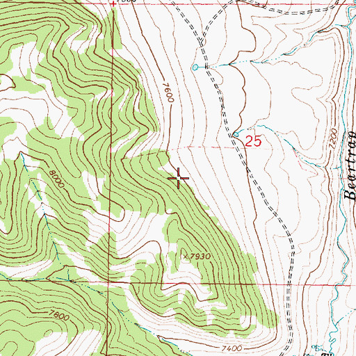 Topographic Map of Durand Number Two Mine, WY