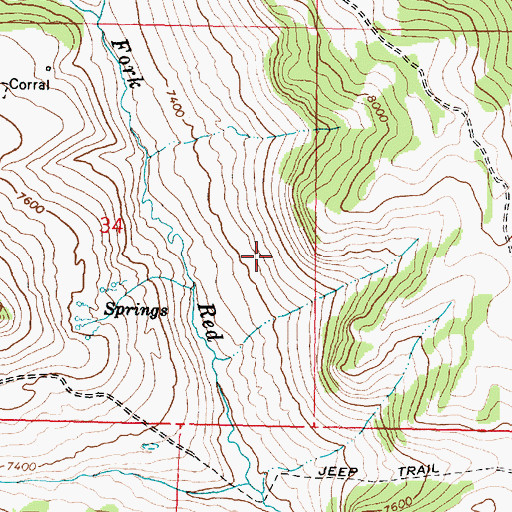 Topographic Map of Slate Ridge Number Eight Mine, WY
