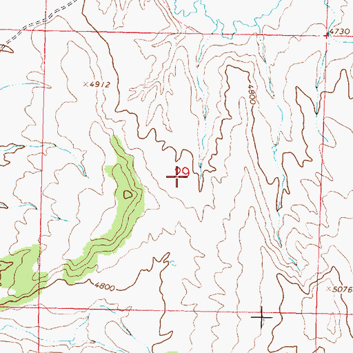 Topographic Map of Spring Creek Area Mine, WY