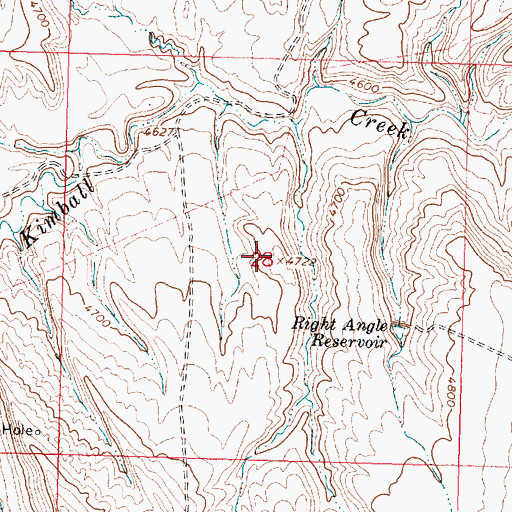 Topographic Map of Bud Kimball Creek Mine, WY
