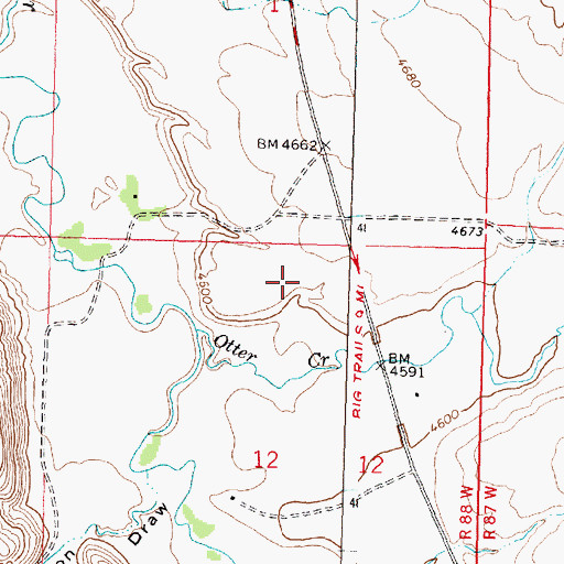 Topographic Map of Extended Breer Number Two Mine, WY