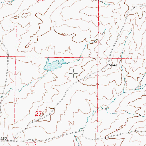Topographic Map of Hemingway Number Two Mine, WY
