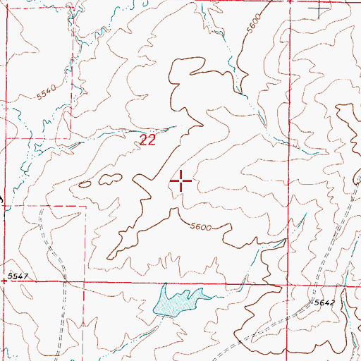 Topographic Map of Hemingway Number Six Mine, WY