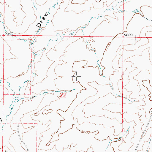 Topographic Map of Hemingway Number Nine Mine, WY