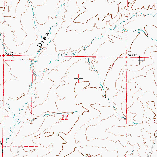 Topographic Map of Hemingway Number Ten Mine, WY