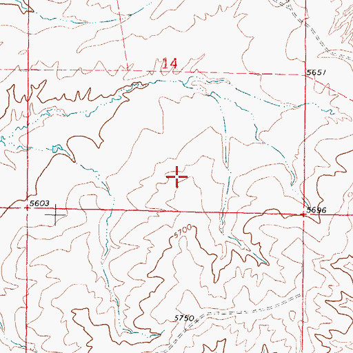 Topographic Map of Hemingway Number Thirteen Mine, WY